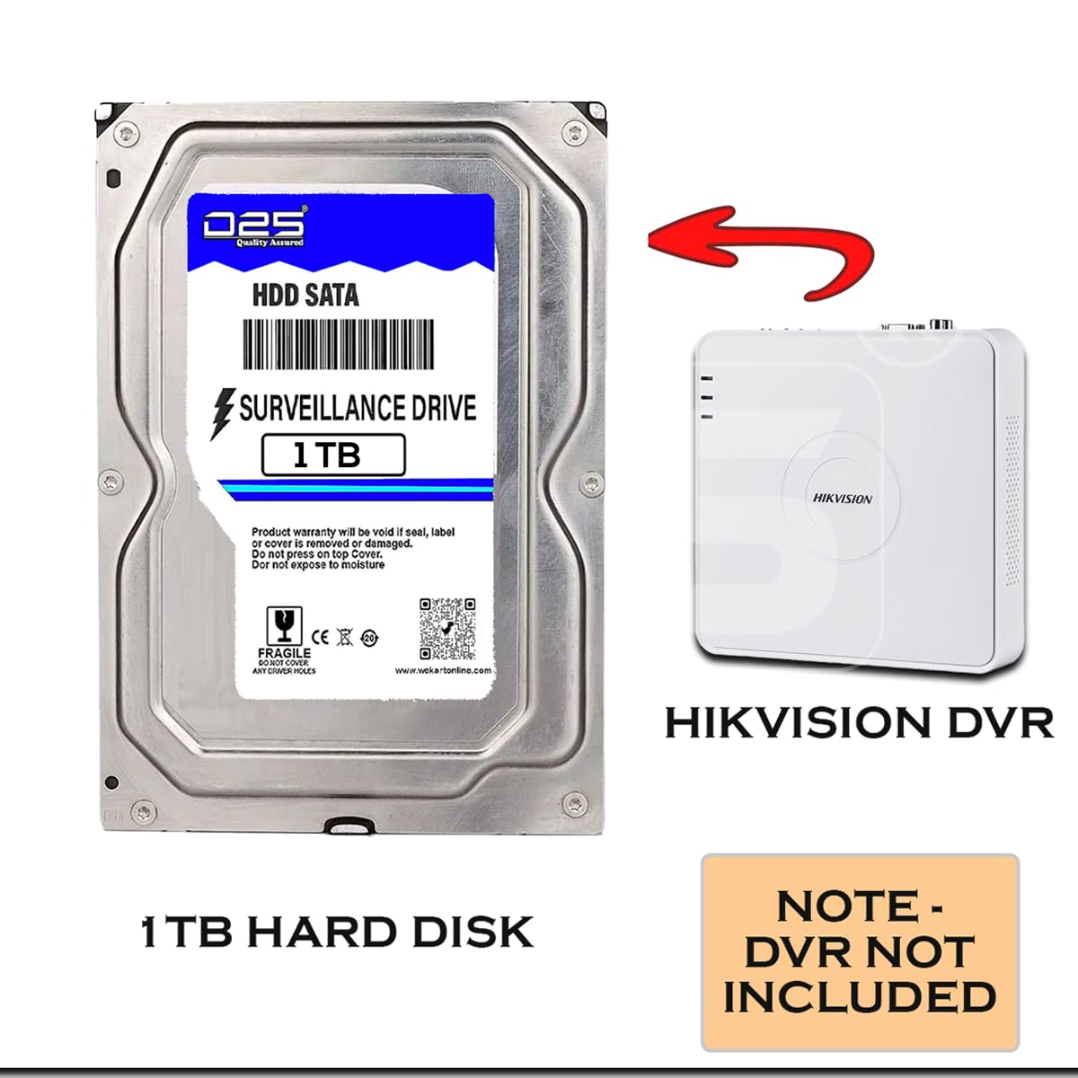 D25 Video 1TB Hard Disk for Hikvision (iDS-7216HQHI-M1/E) 16